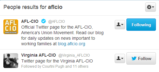 Search Results on Twitter for AFLCIO